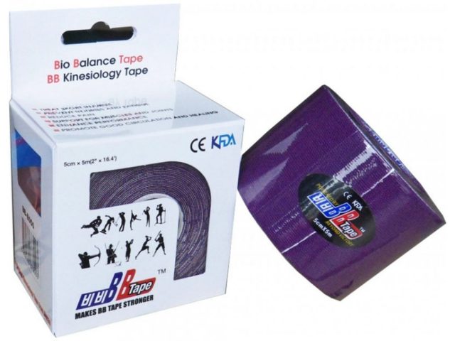 BB Tape - kineziologický tejp 5 cm x 5 m - rôzne farby - Červená s lebkami