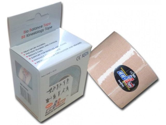 BB Tape H2O Extra vodeodolný  - kineziologický tejp 5cm x 5 m - rôzne farby - Béžová