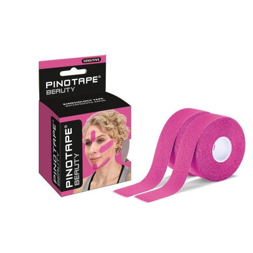 Tejpovacia páska Pino tape Beauty na tejpovanie tváre ružová 2,5cm x 5m 2ks