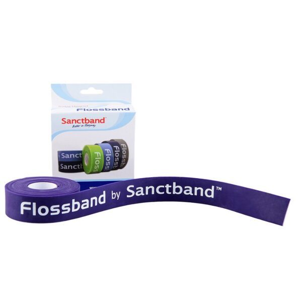 Sanctband Floss Band - rehabilitačná páska - fialová (silný odpor ) - 2,5 cm x 2 m