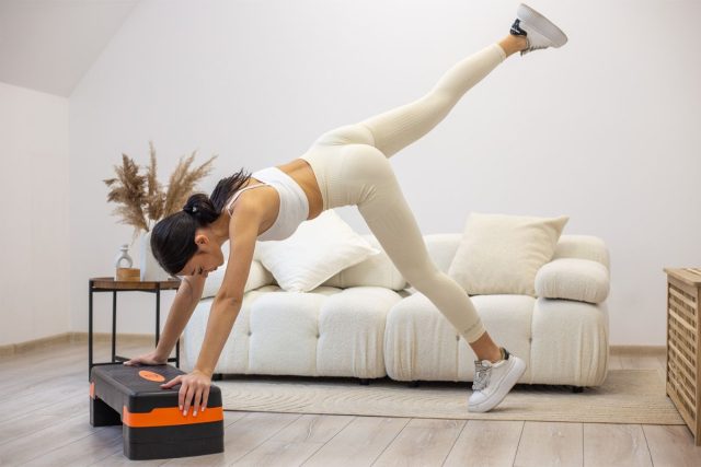 Stepper Line Sport trojstupňový - Pomarančová