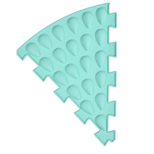 Puzzle Trojuholník Kvapky - Pastelovo zelená