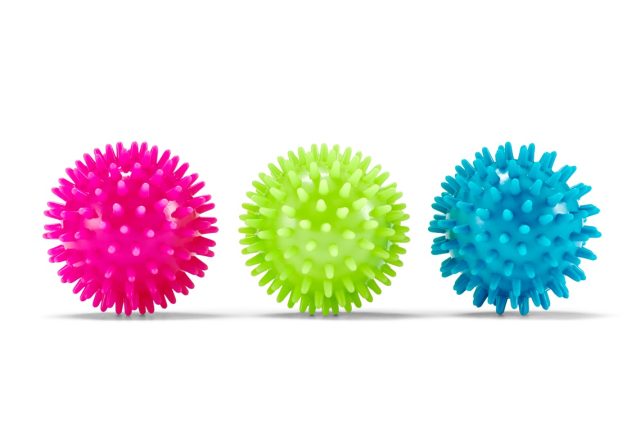 Masážne loptičky ježko - set Ø 6,5cm