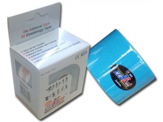 BB Tape H2O Extra vodeodolný  - kineziologický tejp 5cm x 5 m - rôzne farby - Modrá