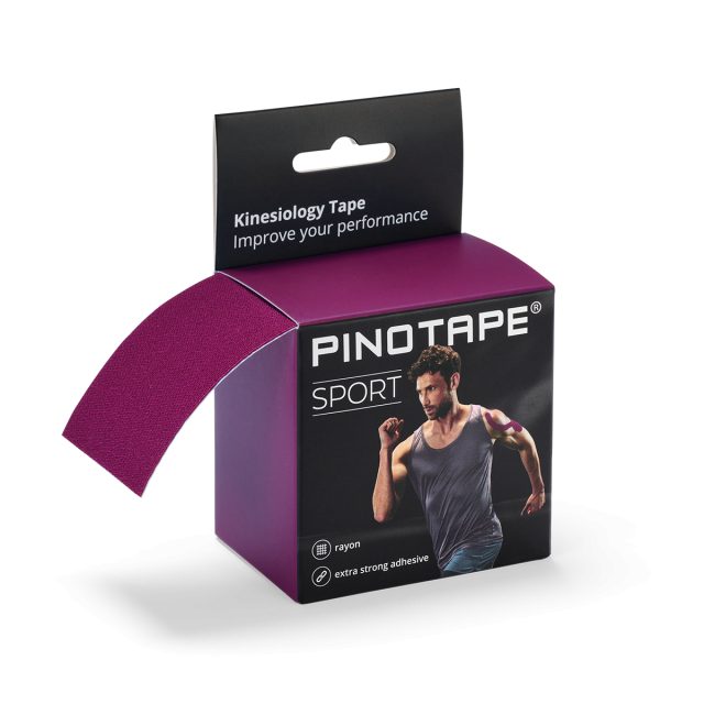 Pino Tape Sport – Kineziologický tejp 5 cm x 5 m - rôzne farby - Baklažán