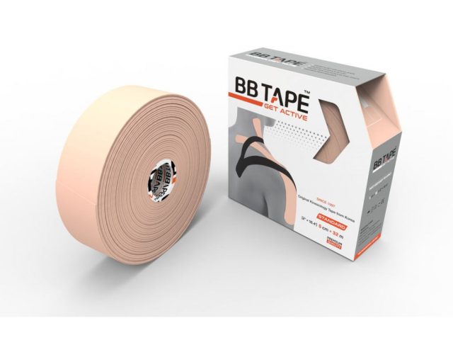 BB Tape JUMBO - kineziologický tejp 5 cm x 32 m - rôzne farby - Béžová