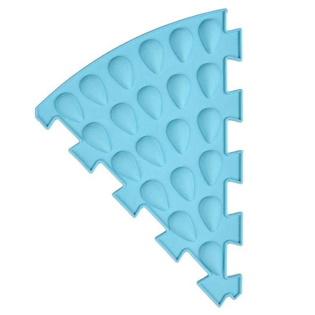 Puzzle Trojuholník Kvapky - Pastelovo modrá