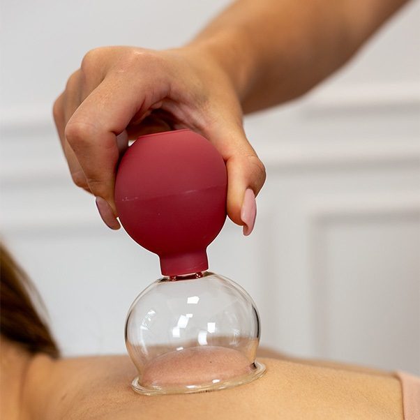 Vákuová banka na masáž tváre a tela 5 cm - Fialová
