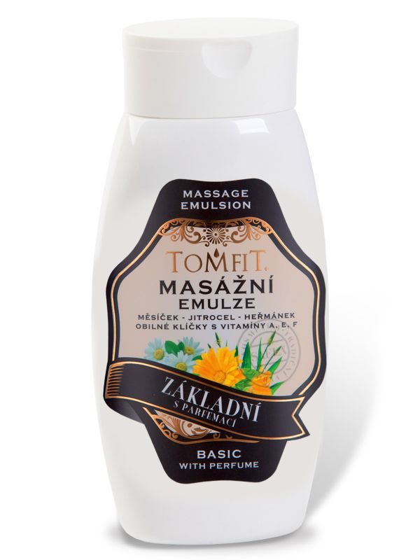 TOMFIT - masážna emulzia ZÁKLADNÁ s parfemáciou 250ml