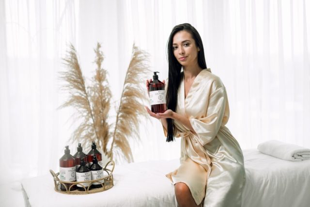 Prírodný vegánsky masážny olej Vcee 1000 ml - rôzne vôňe - 6857/MAK