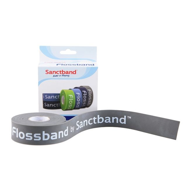 Sanctband Floss Band - rehabilitačná páska - sivá ( veľmi silný odpor ) - 5 cm x 3,5 m