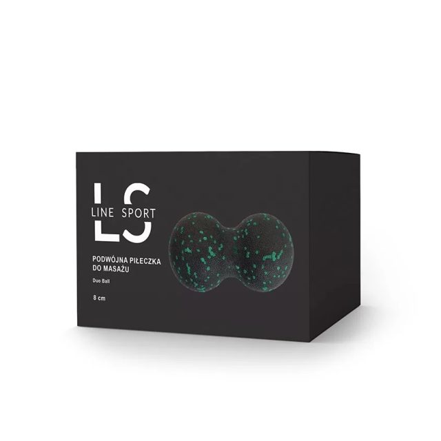 Duoball dvojitá loptička Line Sport Ø 8 cm - Čierno - zelená