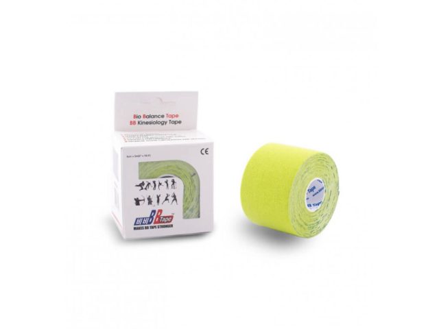 BB Tape s TURMALÍNOM - kineziologický tejp 5 cm x 5 m - Limetková