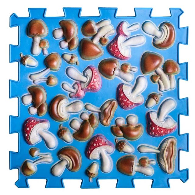 Puzzle - Huby - Modrá