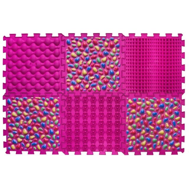 Puzzle "Mix" 6 prvkov - kamienok - Ružová