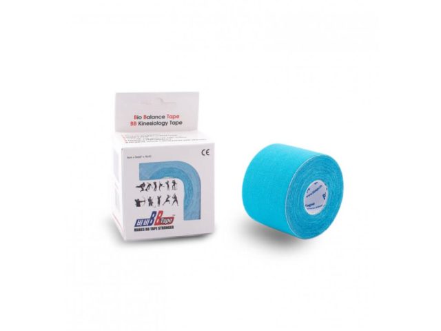 BB Tape s TURMALÍNOM - kineziologický tejp 5 cm x 5 m - Modrá