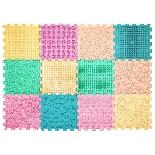 Masážna podložka Puzzle Mix Pastel - 12809