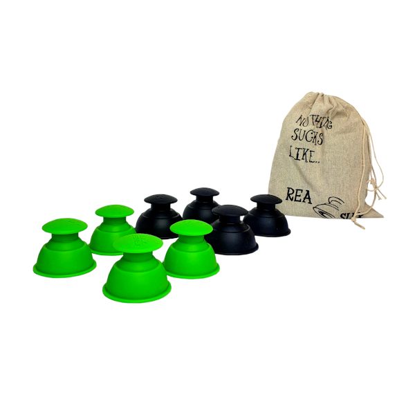 Banky silikónové REA TAPE na fasciálnu terapiu - sada 8 ks