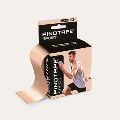 Pino Tape Correction– Kineziologický tejp 5 cm x 5 m - svetlo béžová