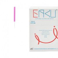 Akupunktúrne ihly - EAKU - plastová rukoväť - balené s 5 ihlami bez vodidla - 100 ks. - 8280/0-1