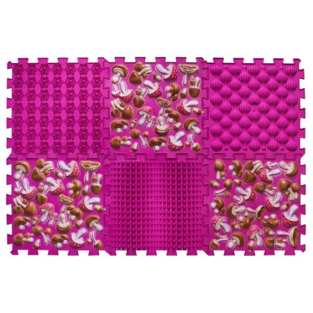 Puzzle "Mix" 6 prvkov - Huby - Ružová