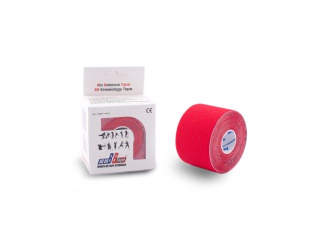 BB Tape s TURMALÍNOM - kineziologický tejp 5 cm x 5 m - Červená