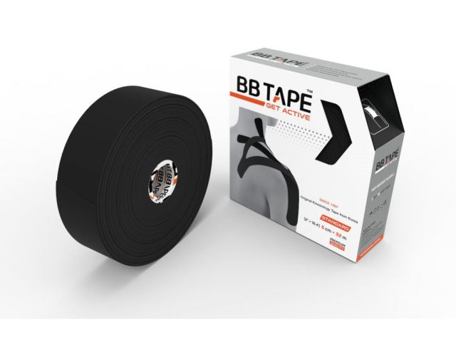 BB Tape JUMBO - kineziologický tejp 5 cm x 32 m - rôzne farby - Čierna