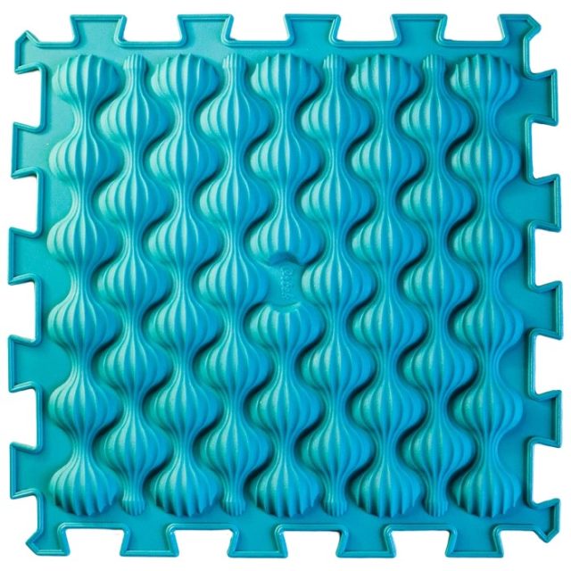 Masážna ortopedická podložka Puzzle "Mix" 9 prvkov - modrá