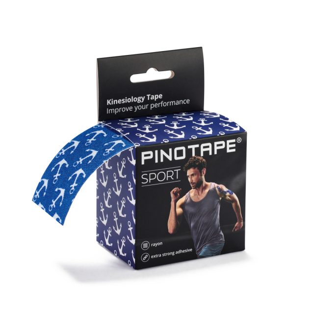 Pino Tape Sport – Kineziologický tejp 5 cm x 5 m - rôzne farby - Tmavo šedá