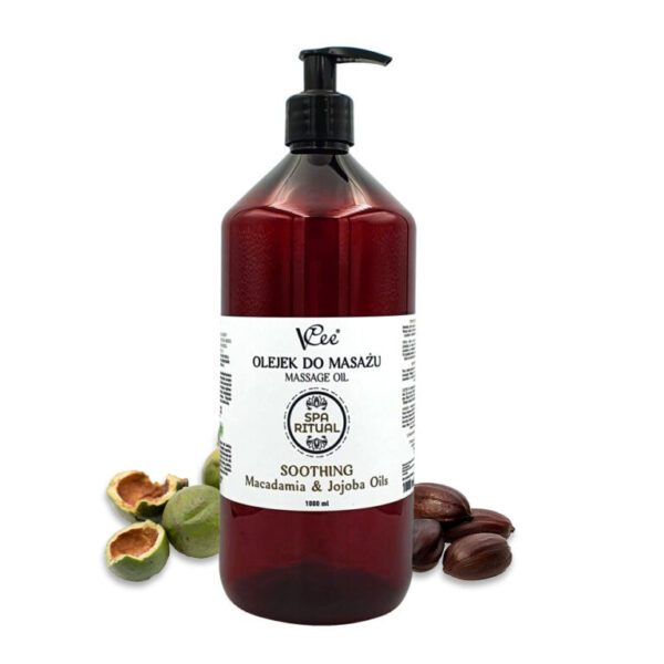 Prírodný vegánsky masážny olej Vcee 1000 ml - rôzne vôňe - 6857/MAK