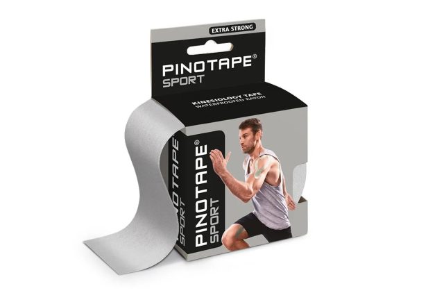 Pino Tape Sport – Kineziologický tejp 5 cm x 5 m - rôzne farby - Strieborná