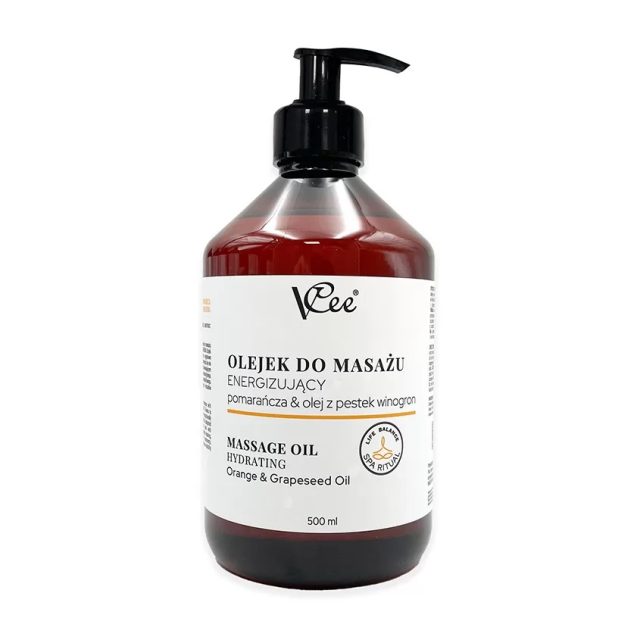 Prírodný vegánsky masážny olej Vcee 500 ml - rôzne vôňe - 6860/POM