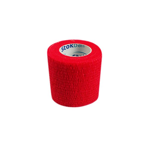 Stokban elastický samolepiaci obväz 5 cm x 4,5 m – rôzne farby - Červená