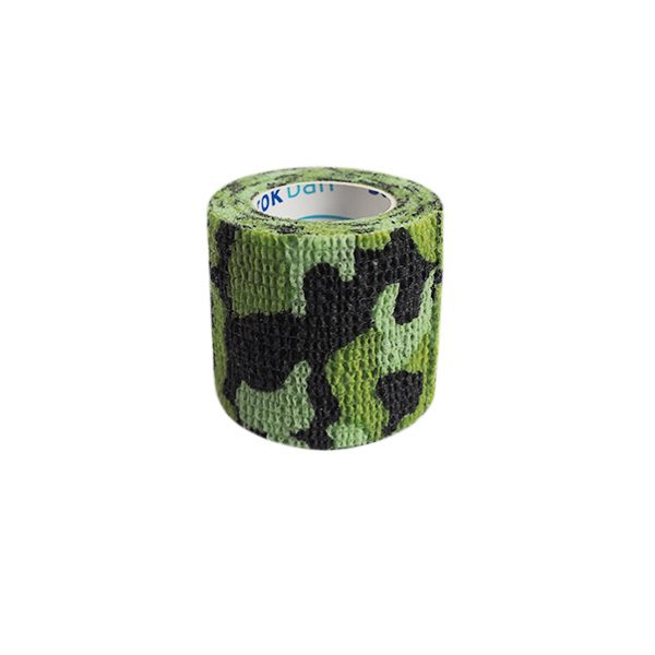 Stokban elastický samolepiaci obväz 5 cm x 4,5 m – rôzne farby - Zelená kamufláž