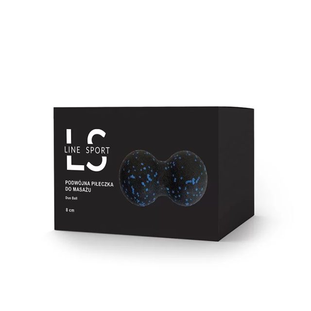 Duoball dvojitá loptička Line Sport Ø 8 cm - Čierno - modrá