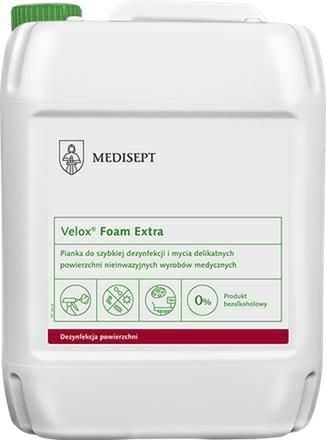 Velox Foam Extra Medisept – pena na povrchovú dezinfekciu bez obsahu alkoholu 5L
