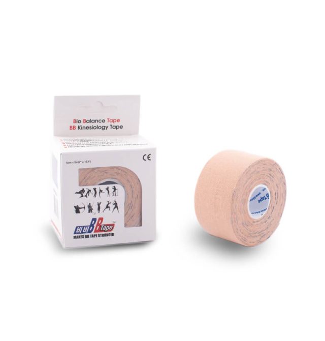 BB Tape - kineziologický tejp 2,5 cm x 5 m - rôzne farby - Béžová