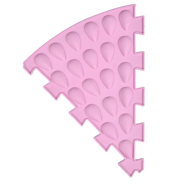 Puzzle Trojuholník Kvapky - Pastelovo zelená